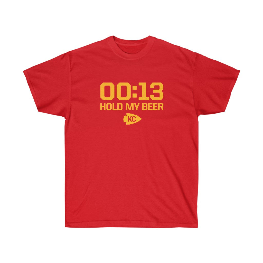 Hold My Beer | Kansas City Chiefs | Unisex Relaxed Fit Tee