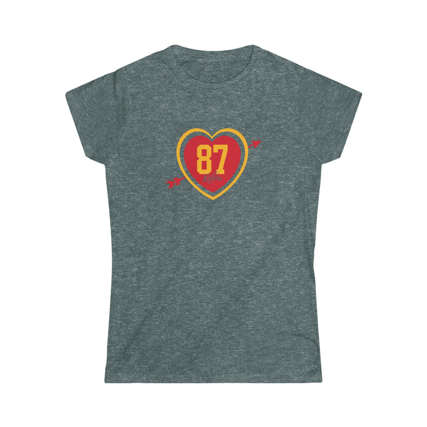I love Kelce | KC Chiefs Kelce Heart | Ladies Tee