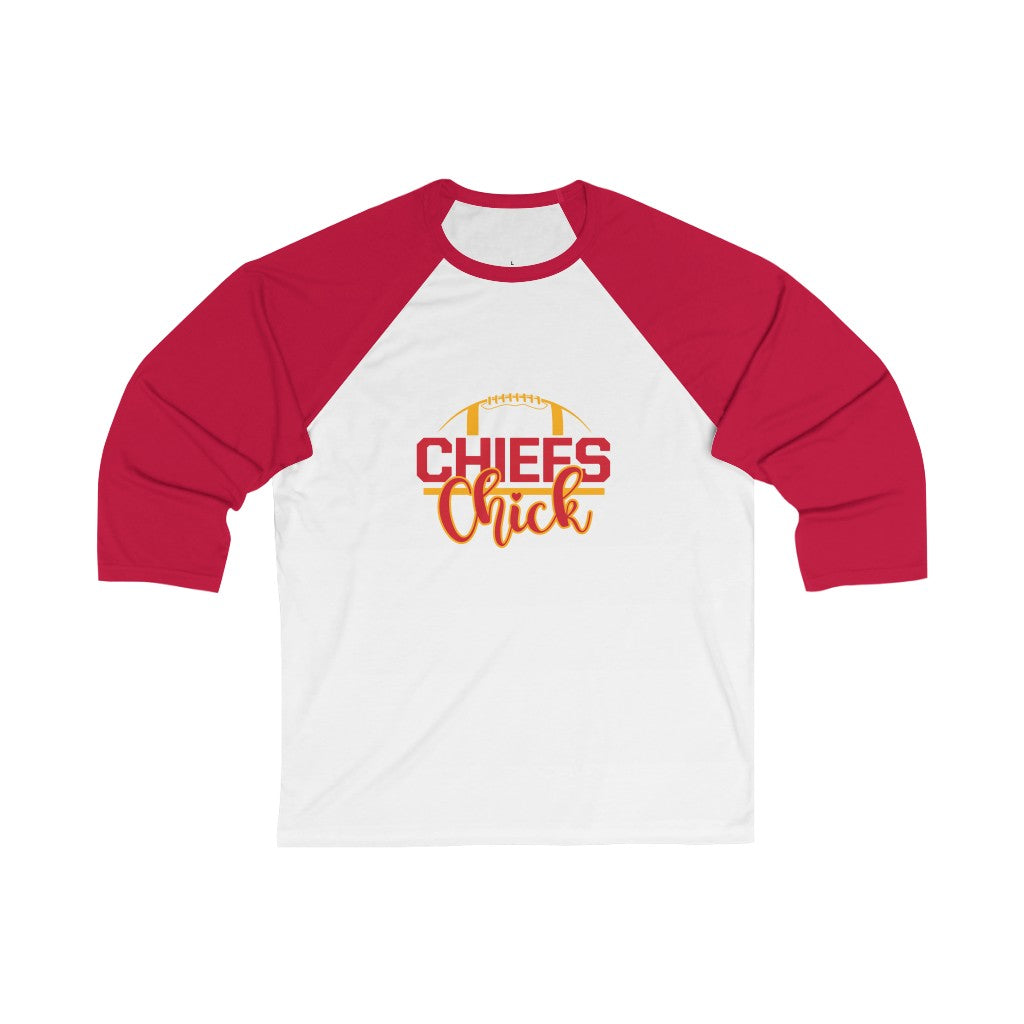 Chiefs Chick | Chiefs Fan | Superbowl Champions | 34 Sleeve Baseball Tee