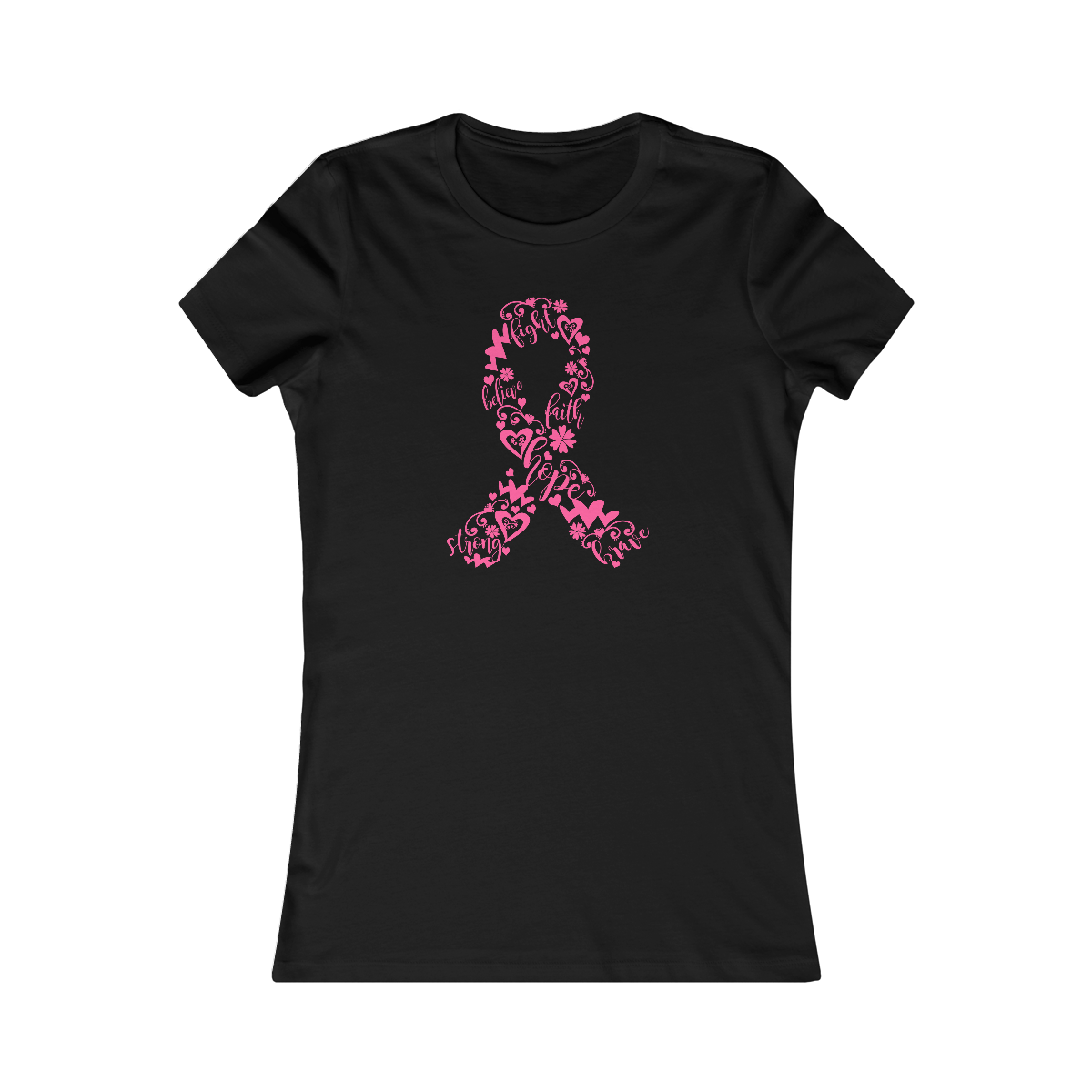 Breast Cancer Ribbon Tee Ladies Tee