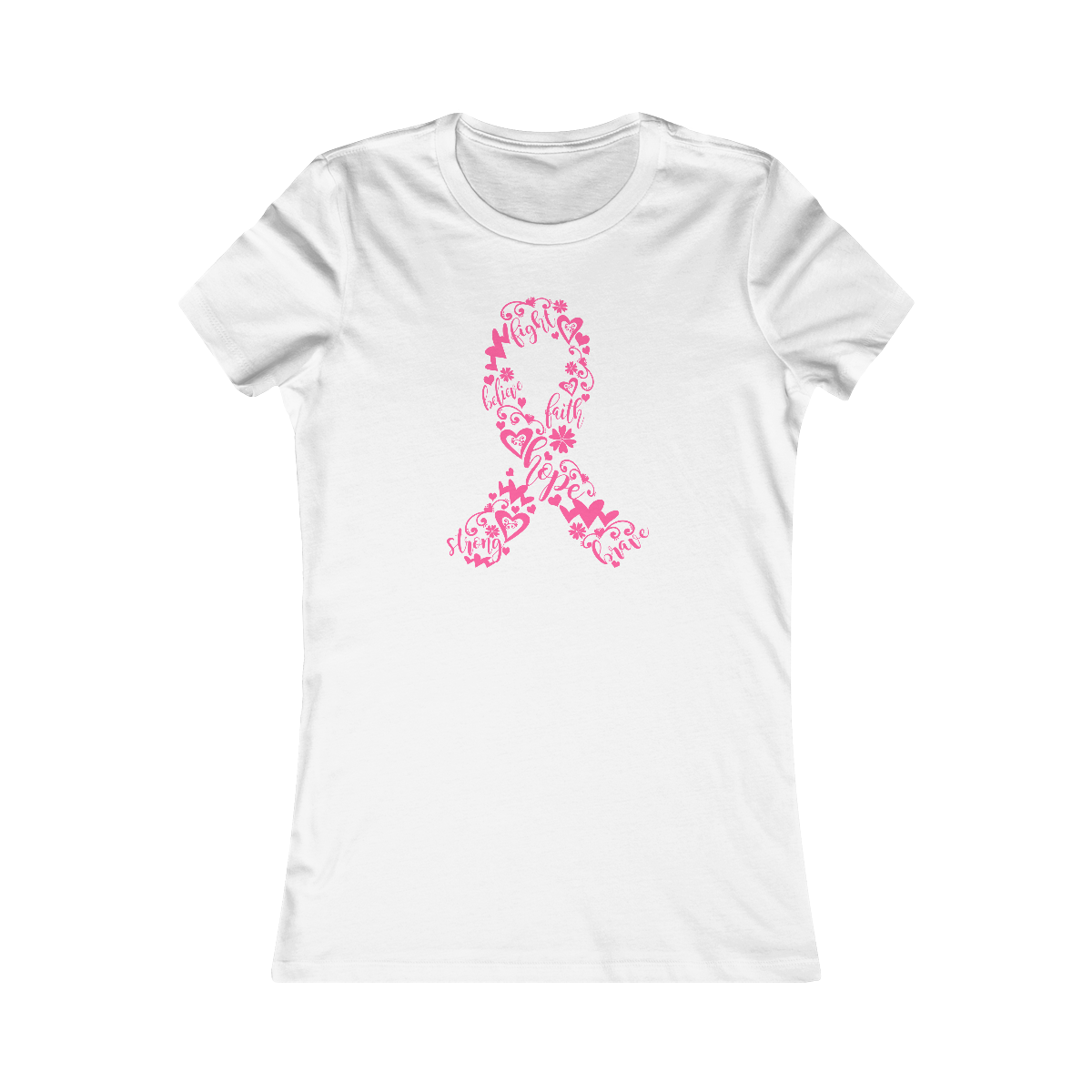 Breast Cancer Ribbon Tee Ladies Tee