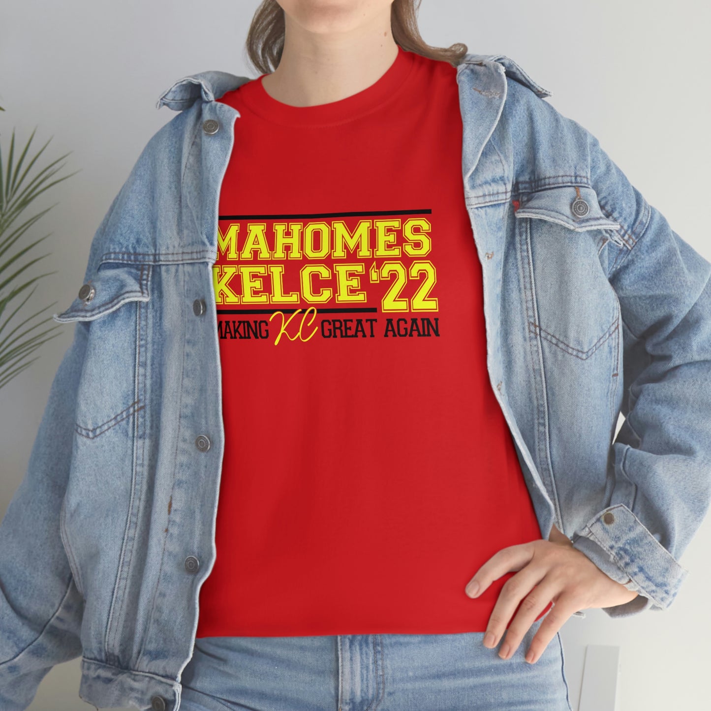 Mahomes and Kelce Making KC Great Again | KC Chiefs | Kansas City | Unisex Cotton Tee