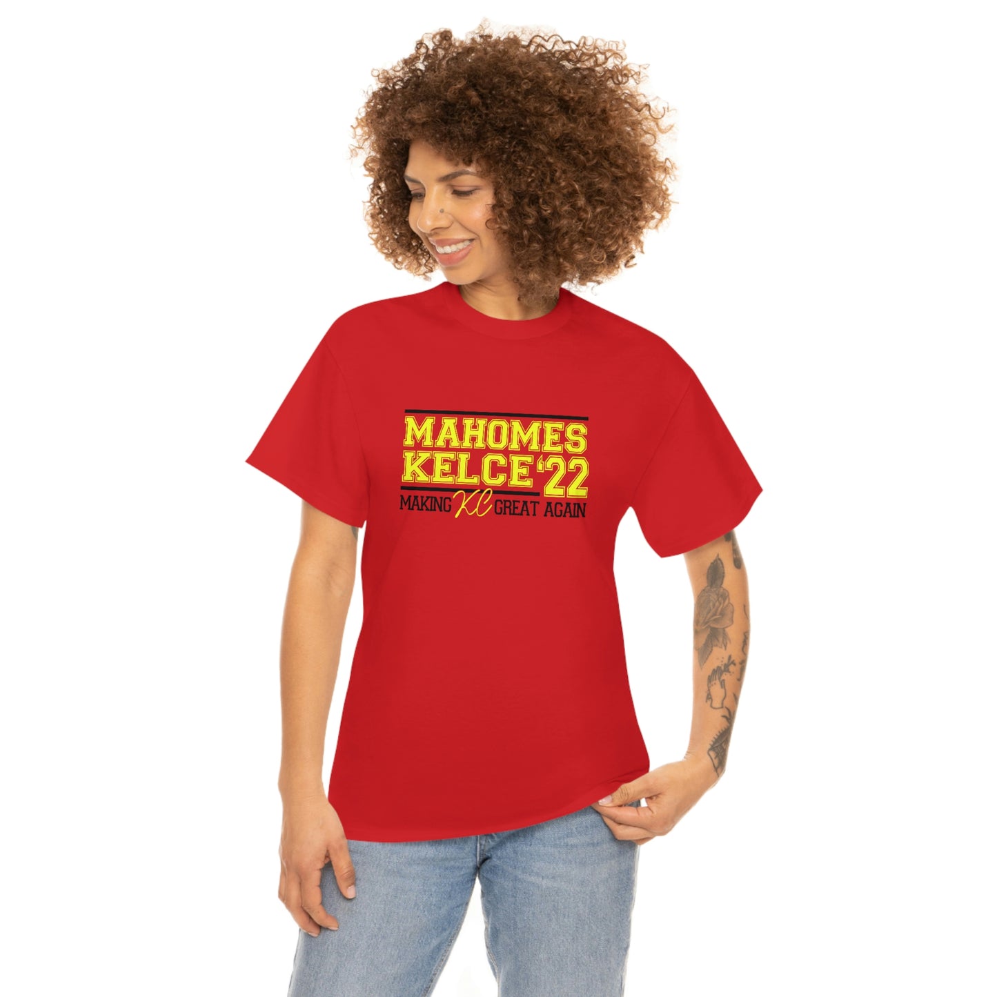 Mahomes and Kelce Making KC Great Again | KC Chiefs | Kansas City | Unisex Cotton Tee