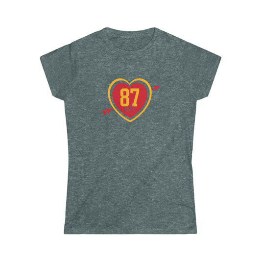 I love Kelce | KC Chiefs Kelce Heart | Ladies Tee