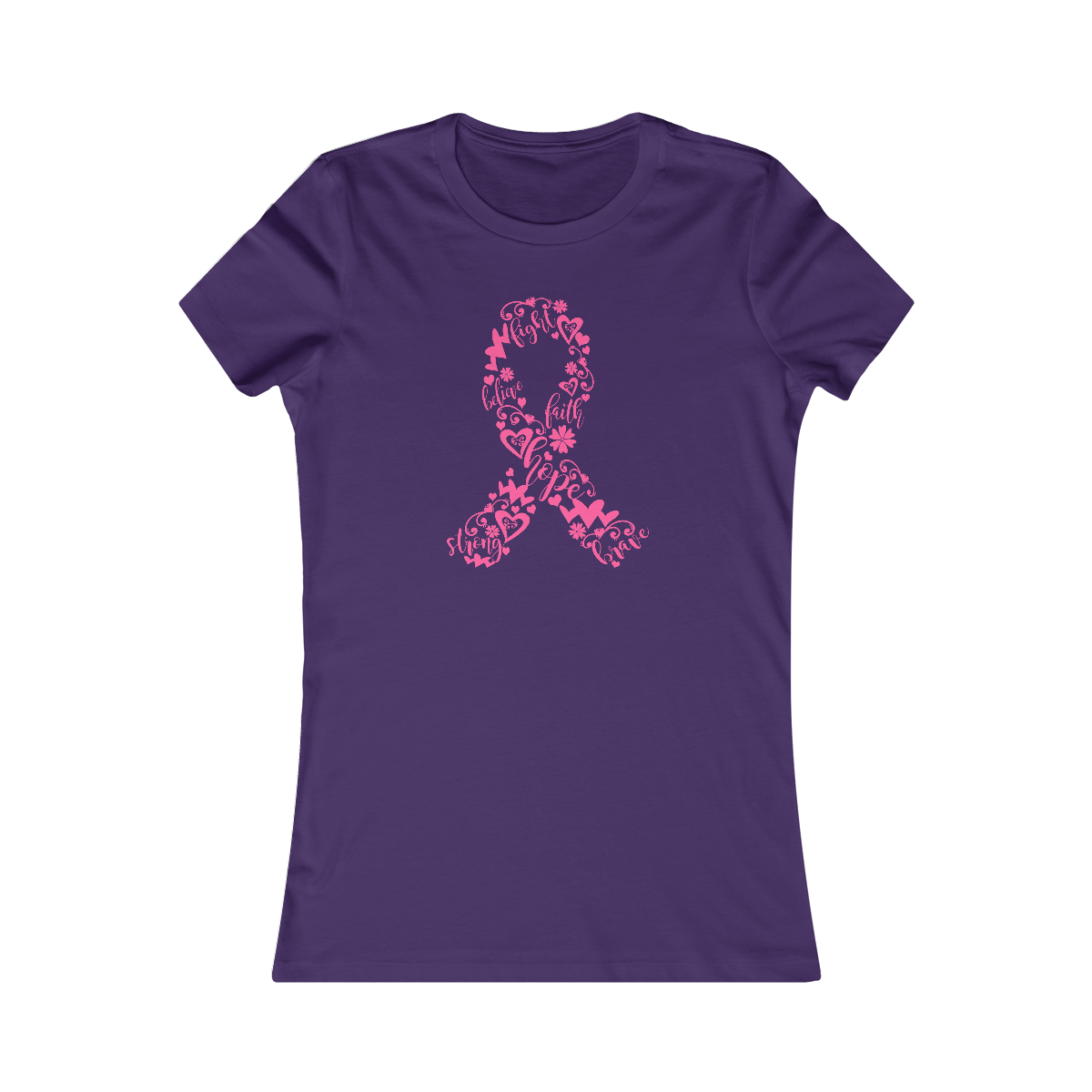 Breast Cancer Ribbon Tee Ladies Tee