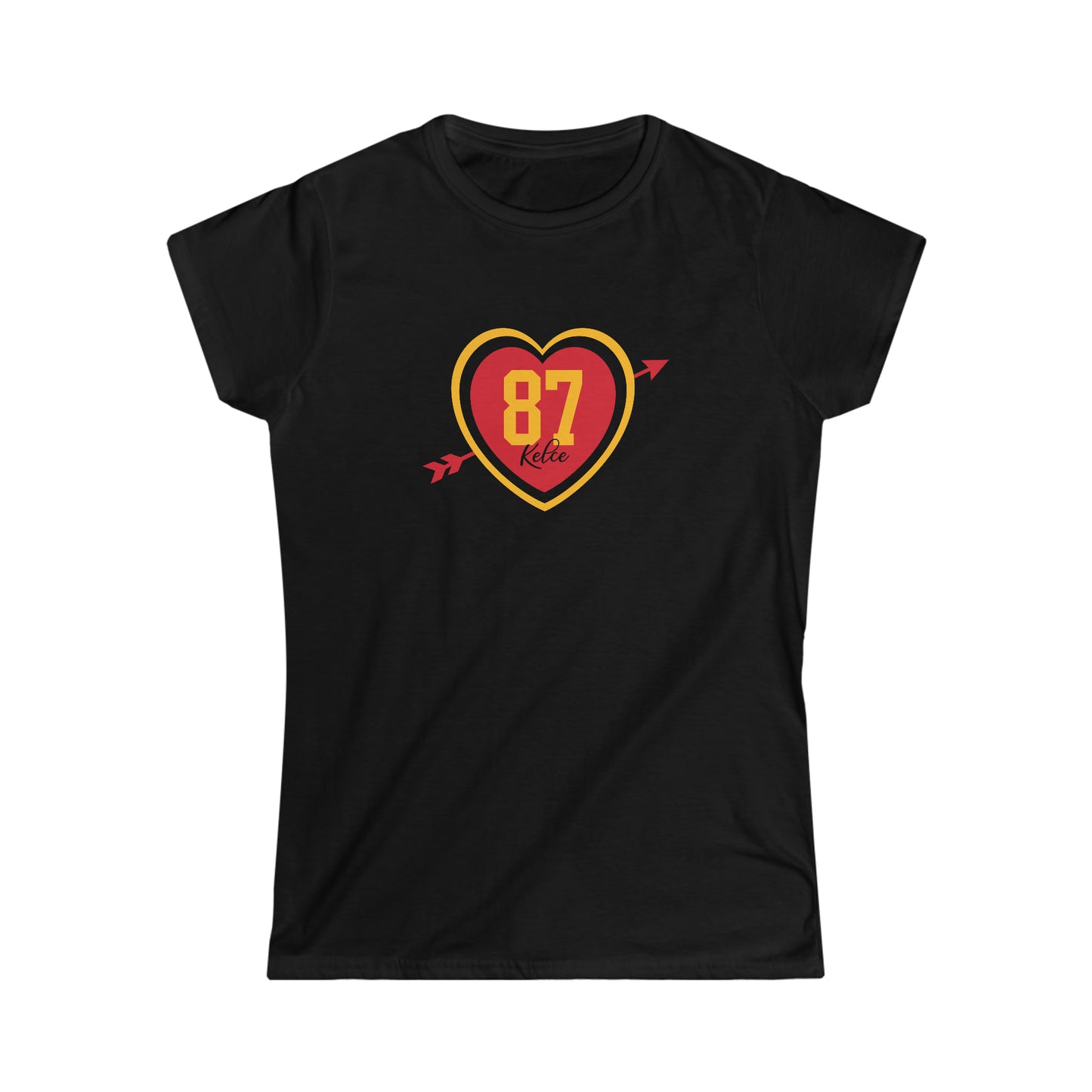 I love Kelce | KC Chiefs Kelce Heart | Ladies Tee