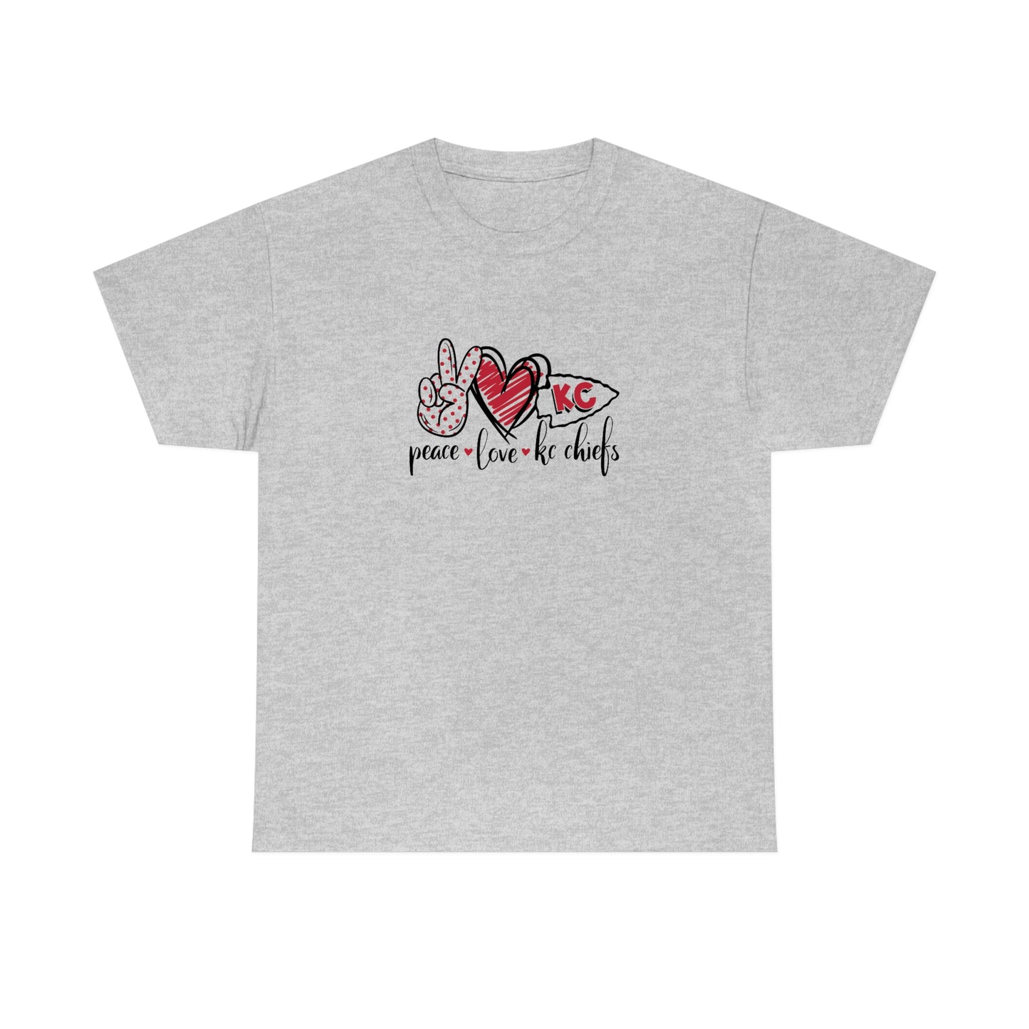 Peace Love and Chiefs | Kansas City Chiefs | Unisex Cotton Tee