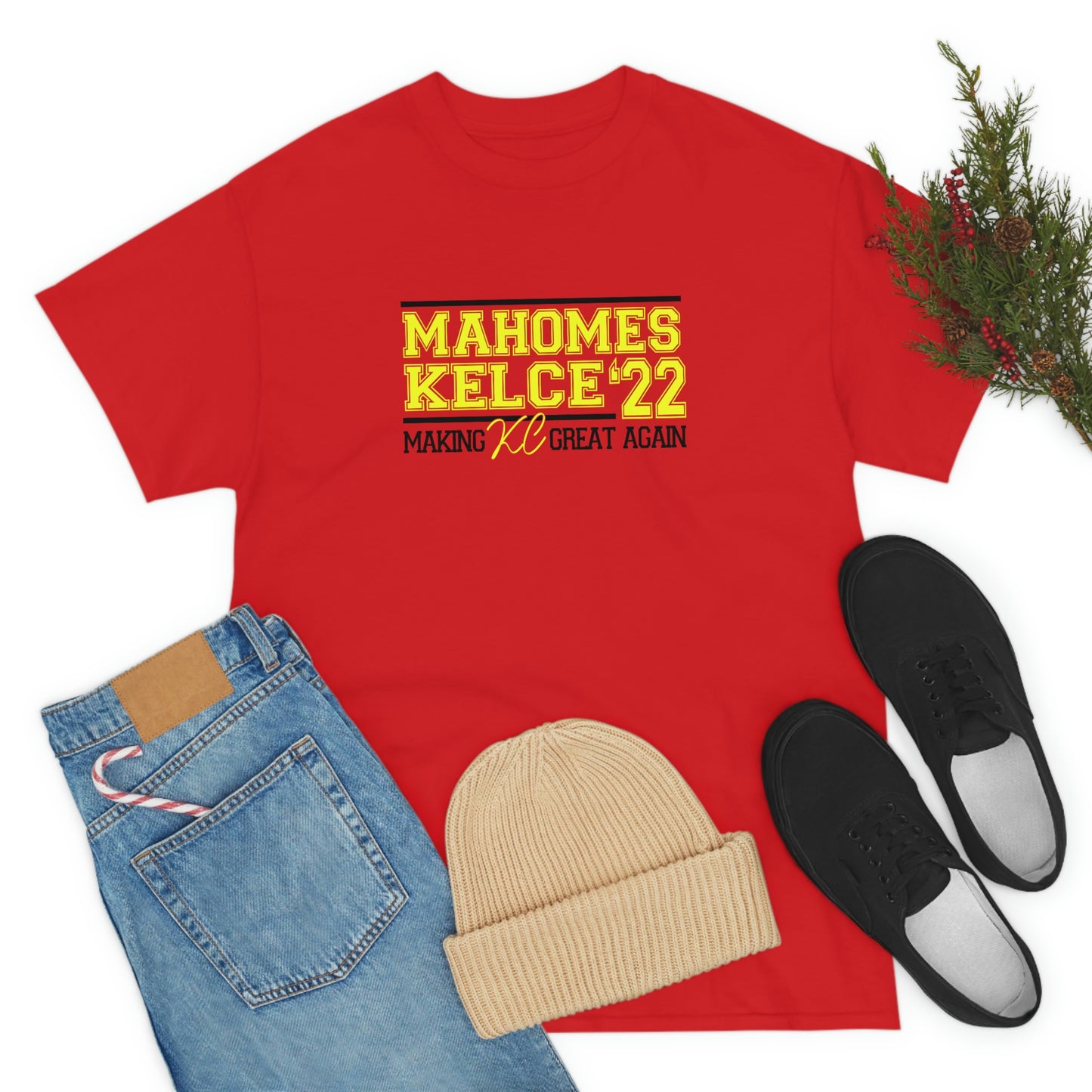 Mahomes and Kelce Making KC Great Again | KC Chiefs | Kansas City | Unisex Cotton Tee