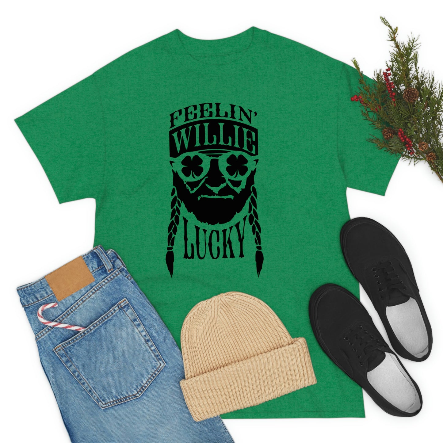 Feelin' Willie Lucky | St. Patrick's Day | St. Paddy | Unisex Cotton Tee